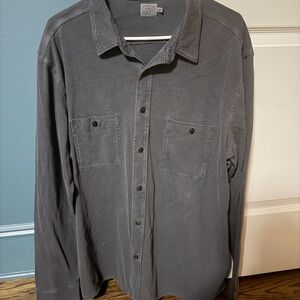 Faherty Charcoal Casual Button-Down Shirt